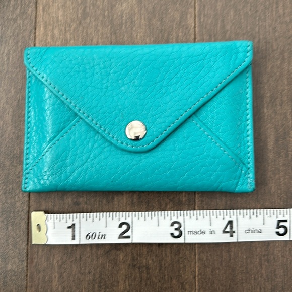 LEATHEROLOGY Turquoise Leather Headphone Wrap Cord Holder, Pencil Pouch, Wallet - Picture 15 of 16